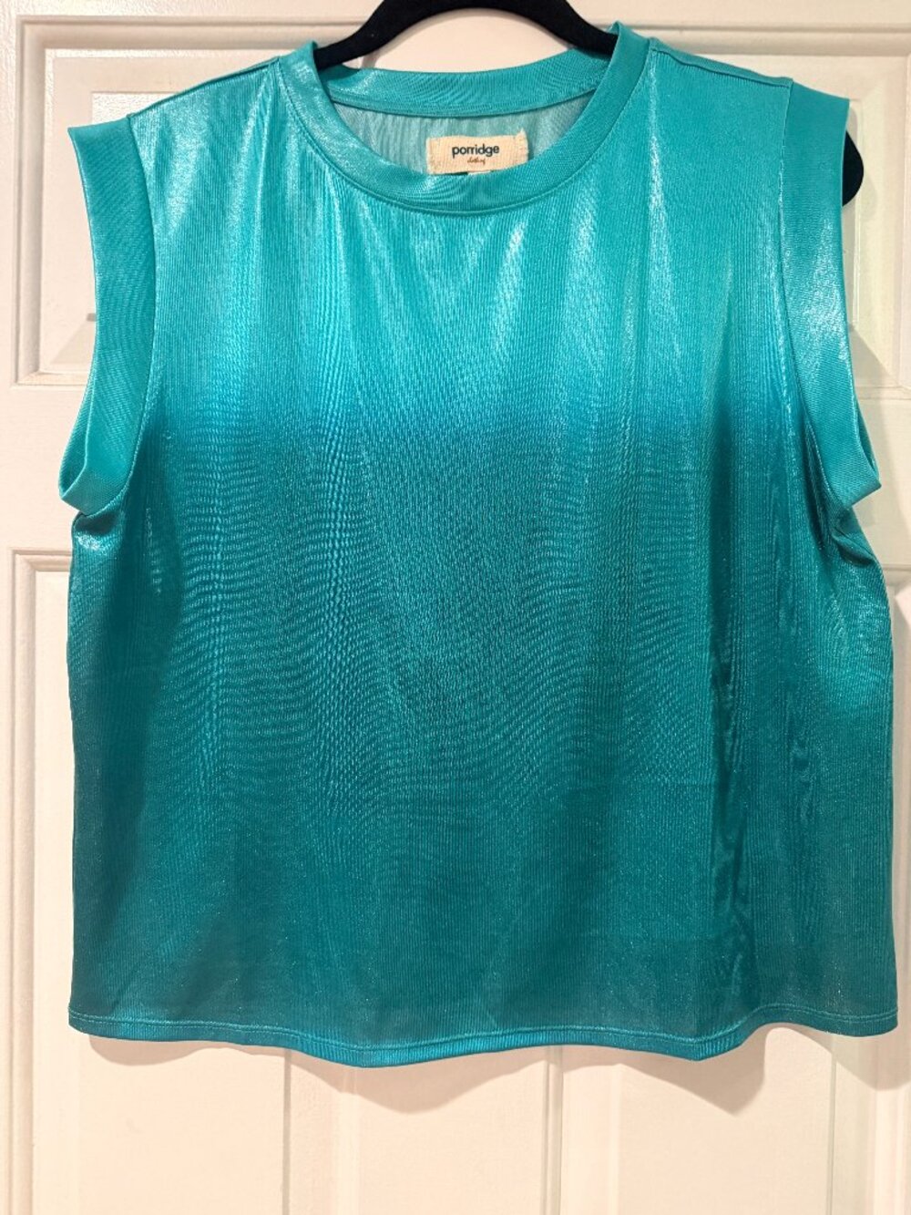Porridge Anthropologie Teal Top Size M